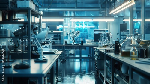 A photo of AI-powered robots in a lab environment.