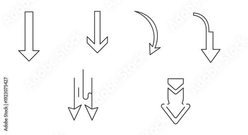 Collection of various arrow icons for design