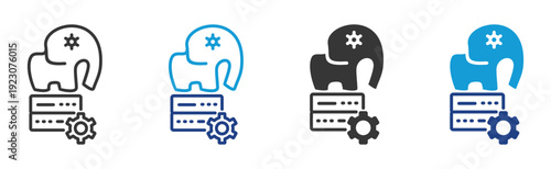 hadoop icon set multiple style collection	
