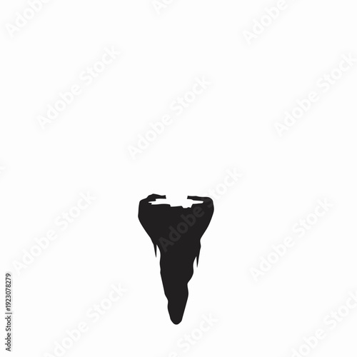 Black silhouette of a stylized beard.