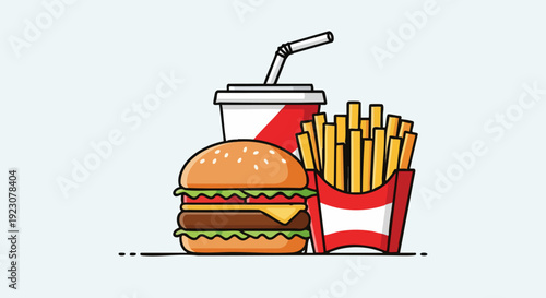 Fast Food Meal Combo.