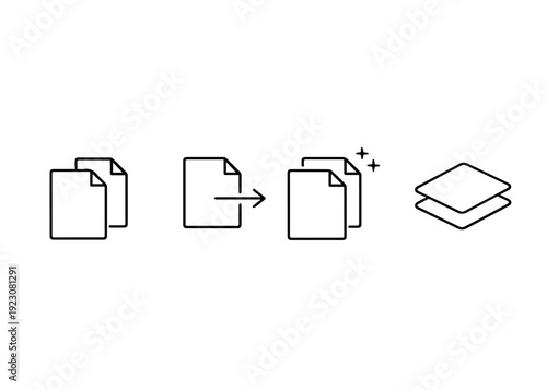Copy line icon set vector
Vector set of icons on a white background