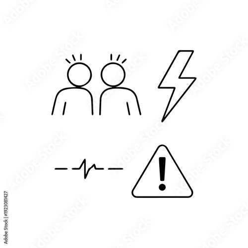 Dispute line icon set vector
Vector set of icons on a white background