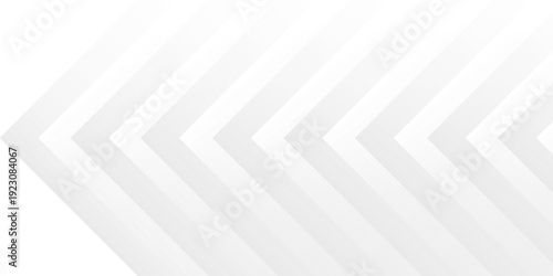 Technology banner design with white and grey arrows. Abstract geometric vector background