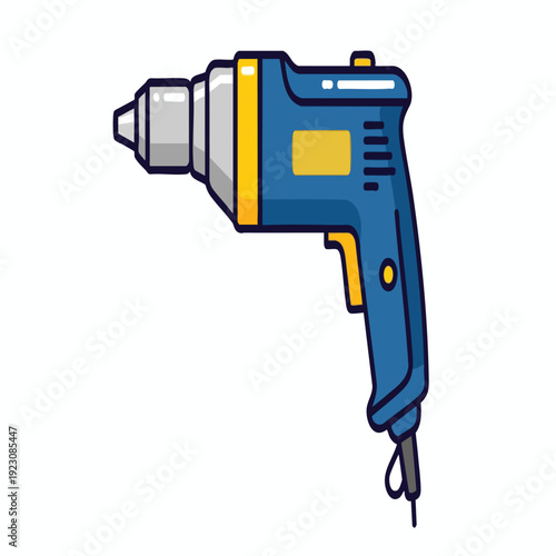 Electric Drill Tool Illustration