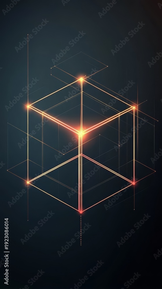 Fototapeta premium Geometric design features intricate lines and dots abstract pattern displays connected lines and dot formations