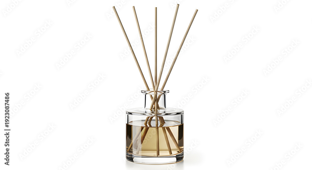 Obraz premium Luxury aroma diffuser with minimalist wellness aesthetic, isolated on White background