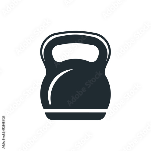 Kettlebell Icon Silhouette Vector Illustration.