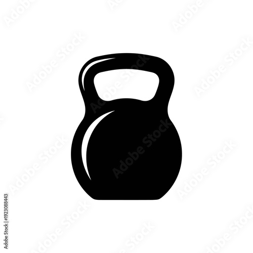 Kettlebell Icon Silhouette.