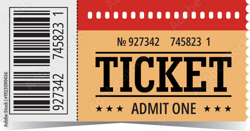Ticket vector image