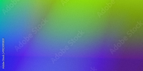 Cuadro en lienzo Grainy Gradient Background with Lime Green, Electric Blue and Violet Tones
