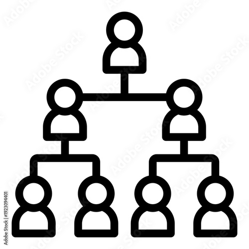 organizational structure outline icon. hierarchy chart layout. Company business