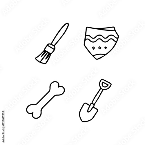 Archeology line icon set vector
Vector set of icons on a white background