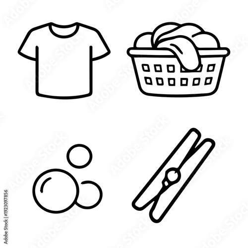 Washing line icon set vector
Vector set of icons on a white background