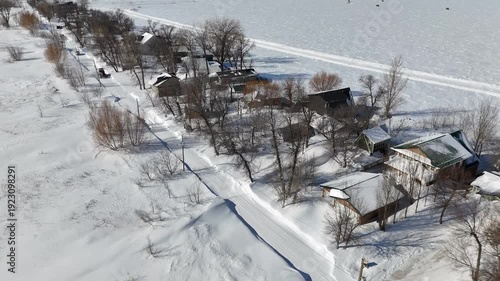 Lake Manitoba Frozen at Delta Beach