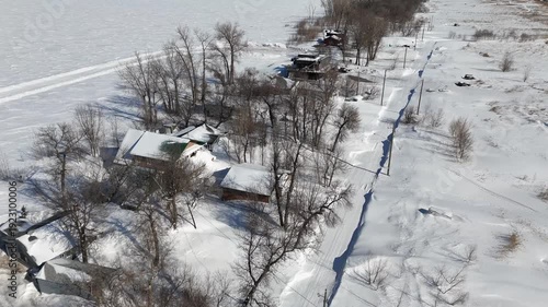 Lake Manitoba Frozen at Delta Beach