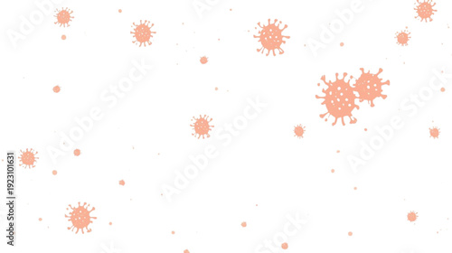 Abstract illustration depicting microscopic viral particles, symbolizing the widespread nature of infectious diseases, global health challenges, and concepts related to pathogen transmission