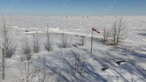 Lake Manitoba Frozen at Delta Beach