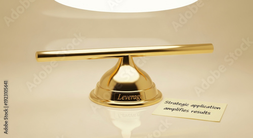 Gold Balance Scale Symbolizing Business Leverage