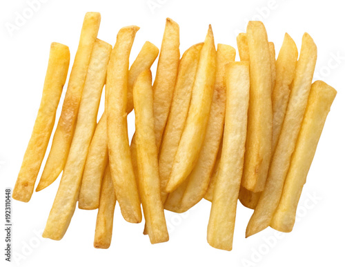 Crispy Golden French Fries - Salty Deep Fried Potato Strips Snack PNG