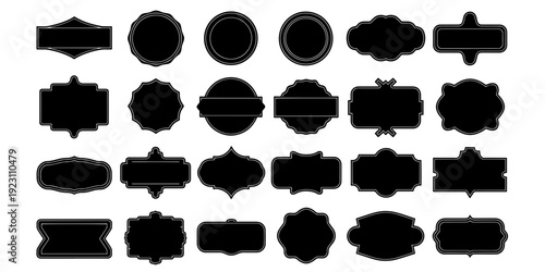 An Elegant and Versatile Minimalist Graphic Set of Vintage Ornate Frame Silhouette Shapes