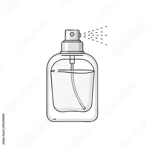 Modern Spray Bottle for Personal Care and Beauty Products