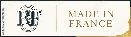 Premium French Artisanal Product Label Featuring Classic Design and Elegant Typography