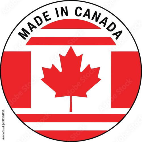 Made in Canada Badge with Maple Leaf: Symbol of Quality and Local Craftsmanship