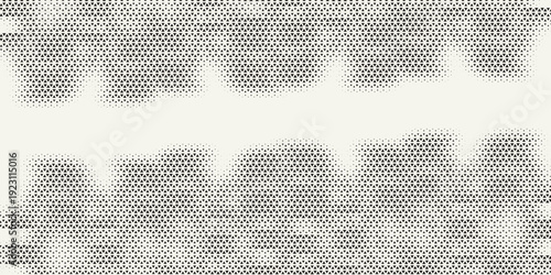 Abstract geometric black and white deco art halftone hexagone  and triangle print pattern