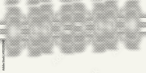 Abstract geometric black and white deco art halftone hexagone  and triangle print pattern
