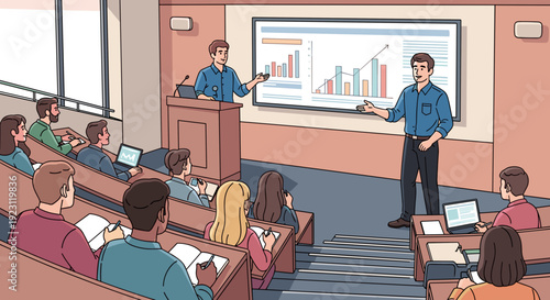 Business Presentation in a Classroom Setting.