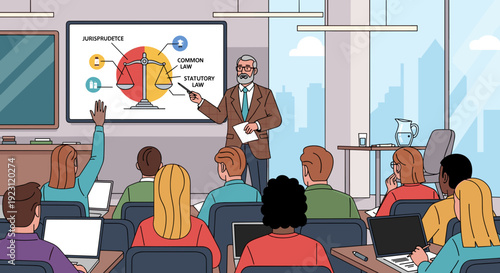 Businessman presenting data to diverse group.