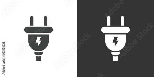 Electric Plug icon. Solid glyph series icon