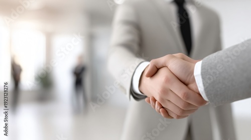 fair compensation concept, professional employees shaking hands, ethical business culture