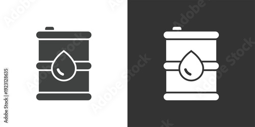 Oil Barrel icon. Solid glyph series icon