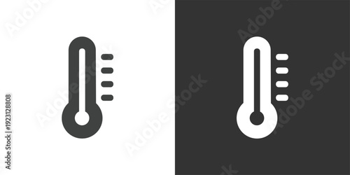 Temperature Thermometer icon. Solid glyph series icon