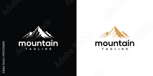 Mountain Logo Design - Peak Summit Adventure Nature.