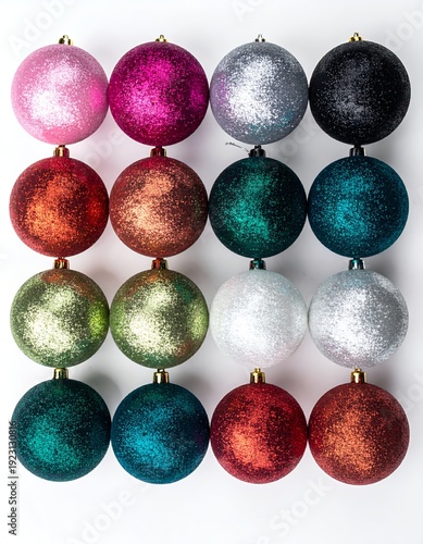 Wallpaper Mural Vibrant Assortment of Glittering Christmas Ornaments for Festive Holiday Decor. Torontodigital.ca