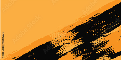 orange black brush Car sticker wrap pattern banner abstract sporty lines black orange color combination grunge brush modern pattern racing motorsport, Eps 10.