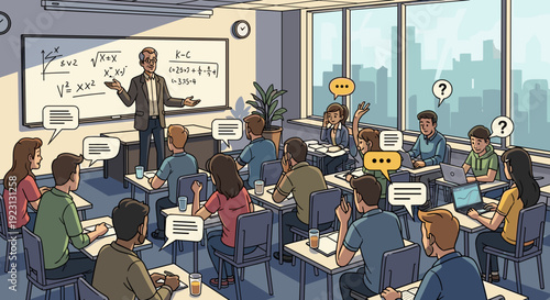 Teacher Explaining Complex Concepts to Students.