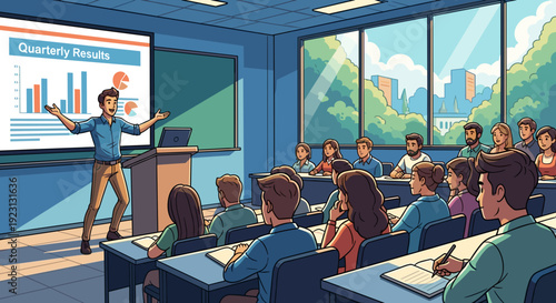 Teacher Presenting Data to Students in Classroom 2.