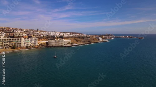 Wallpaper Mural Aerial panorama of luxury hotels and apartments along the coastline of Gran Canaria Torontodigital.ca