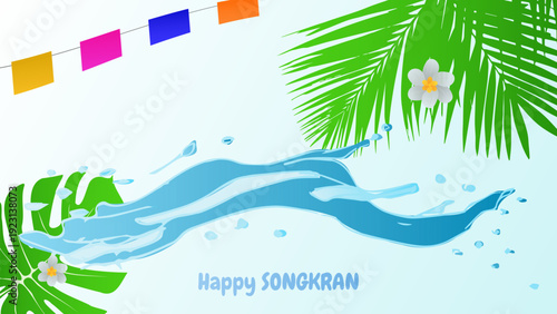 Songkran Thai New Year Water Festival Splash.