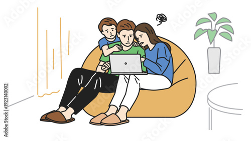 パソコンで困っている家族