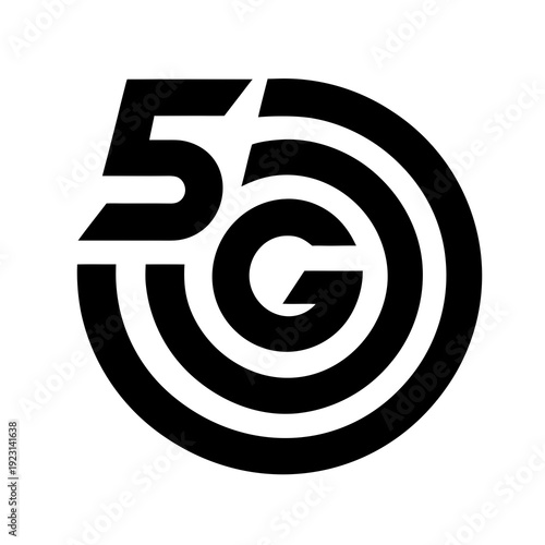 5g logo with a stylized letter g in a circle
