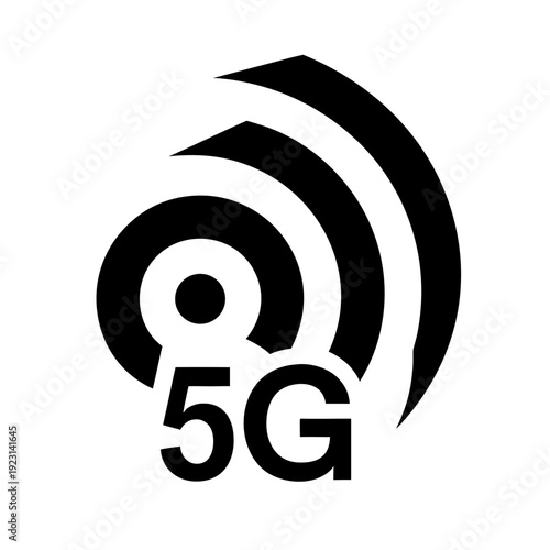 A black and white logo for 5g network