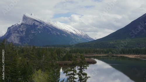 Wallpaper Mural Vermilion Lakes reflecting Mount Rundle surrounded by forest in Banff National Park Torontodigital.ca