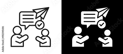 Effective Messaging Whiteblack icon