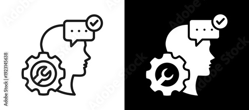 Communication Skills Whiteblack icon
