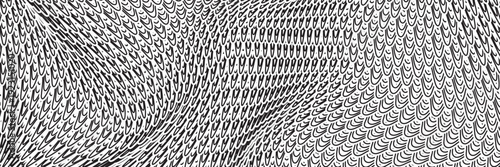 Black snake skin pattern isolated on white background eps 10